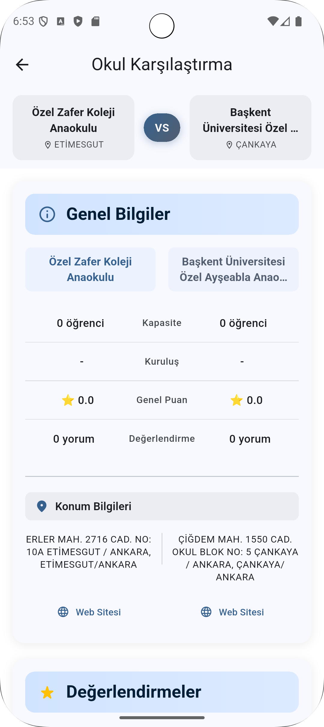 Okul Karşılaştır